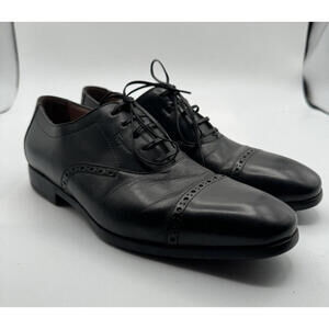 Salvatore Ferragamo Oxford Dress Shoes Black Size 7 EE